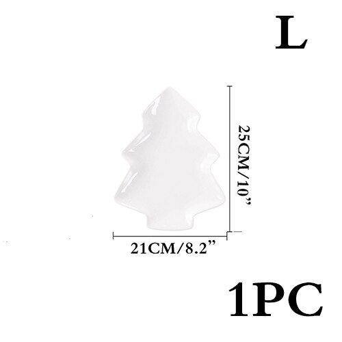 1pcs Christmas Tree Ceramic Plate Porcelain Dinner sets Bone China Dinnerware sets Restaurant Dish Japanese Fruit Serving Tray: 10inch