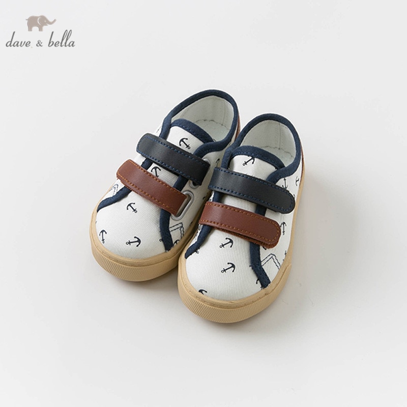 Db13748 dave bella forår baby dreng afslappet print mærke sko