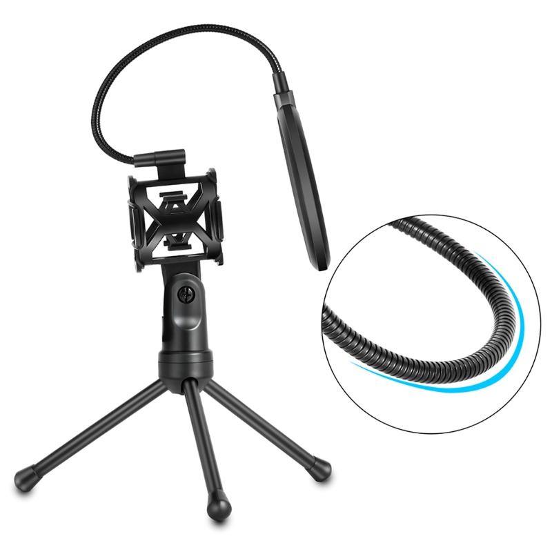 Mikrofon pop filter holder stick desktop stativ stativ anti-spray net kit ps -2