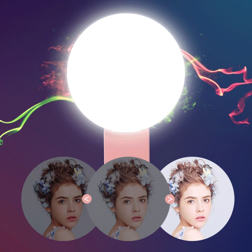 Telefoon Selfie Flash Led Clip-On Mobiele Telefoon Draagbare Selfie Light Night Verbeteren Vullen Licht Vrouwelijke Anker Schoonheid Zelf-Timer Lamp