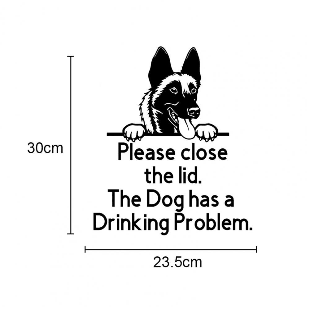 Toilet Seat Decal No Residue Self-adhesive Paper Toilet Seat Decorative Dogs Sticker for Home