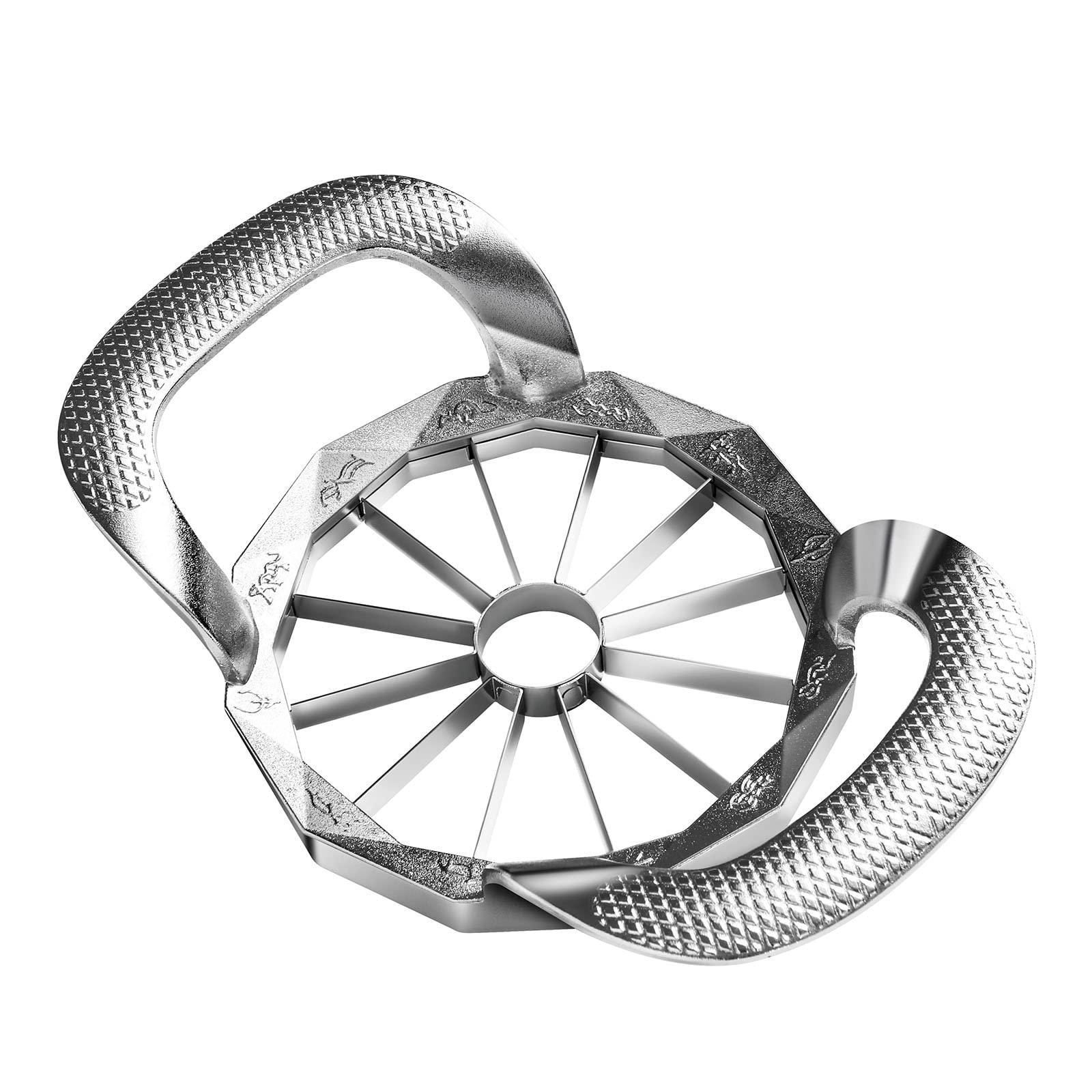 Trancheuse et carottier à pommes en acier inoxydable, coupe-pomme robuste, coupe-fruits tranchant et synchro, outils de cuisine, 12 tranches: Default Title