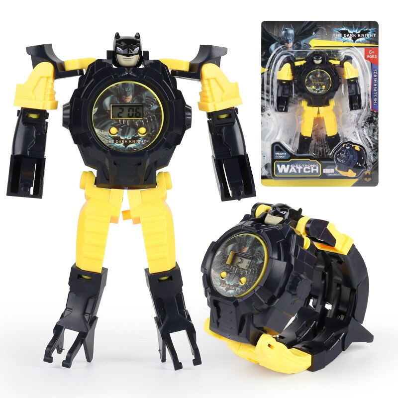 Cross Border Stall CHILDREN'S Cartoon Electronic Transformers Robot Watch Douyin Toy Items: Bat