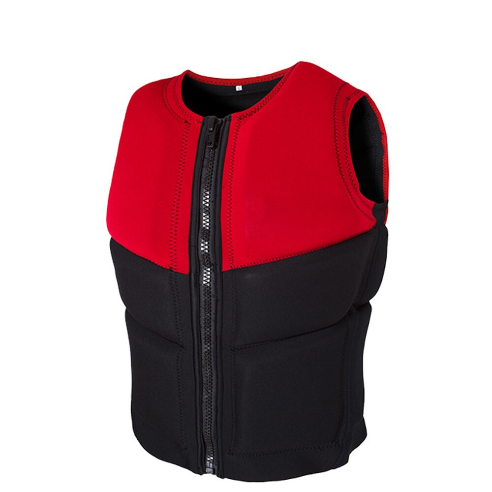 Neopren Leben Weste Männer Frauen Leben Jacke Auftrieb Rettungsweste Angeln Surfen Treiben Schwimmen Schwimm Kleidung Wassersport: Rot / S(58-70KG)