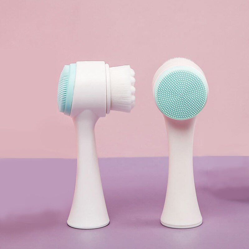 5 In 1 Elektrische Gezichtsreiniger Gezicht Wassen Cleaning Mini Skin Pore Cleaner Beauty Body Massage Gezicht Wassen Borstel Machine: Manual-blue