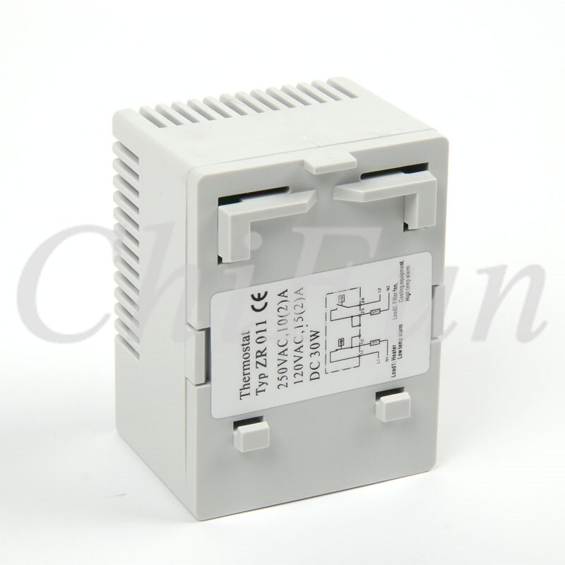 ZR011 Doppio termostato compatto regolabile regolatore di temperatura 0-65 ℃ termostato per il riscaldamento di raffreddamento NC no