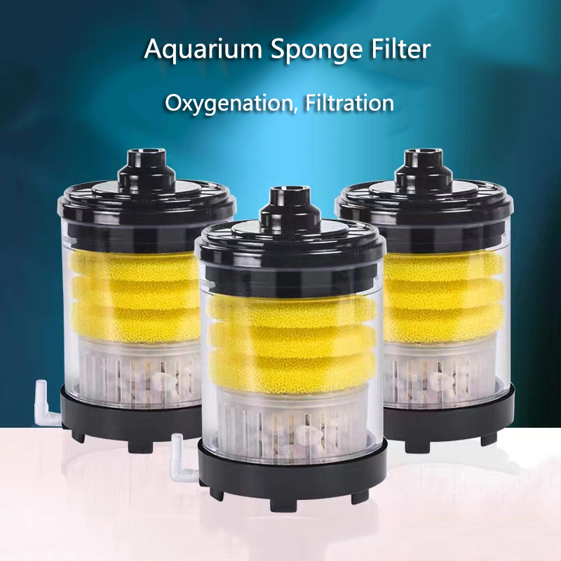 Taburete para excrementos de peces para acuario, filtro de succión para estiércol, recolector de pecera, esponjas bioquímicas con bolas multimedia, aumento de oxígeno