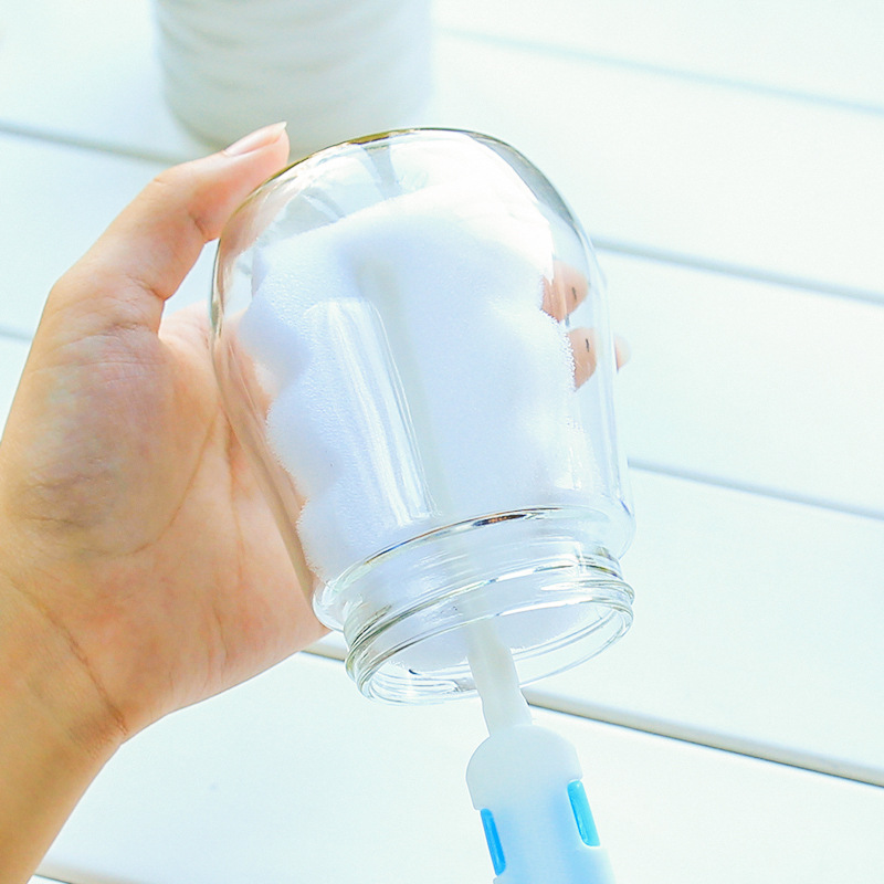 Dekontaminations-glasflaschenbürste zum reinigen von waschbechern, schwammbürste mit langem griff, cepillos para botella, glasflaschenbürste, becherreinigung