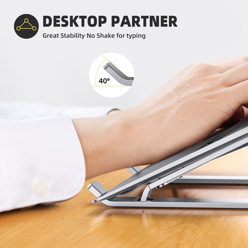 Verstelbare Opvouwbare Laptop Stand Houder Voor Macbook Pro Notebook Draagbare Aluminium Computer Bureau Kantoor Tafel Pc Base Beugel