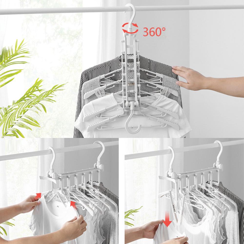 Cintre magique multifonction antidérapant Ultra mince gain de place 360 degrés Roating garde-robe finition chemises minces, robe, manteaux