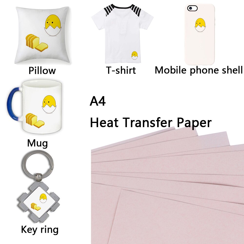 10 Pcs A4 Warmte-overdracht Papier Voor Diy Gecoat T-shirt Schilderen Niet-Katoen Lichte Kleur Stof Kleding Metaal Glas hout Steen Etc.