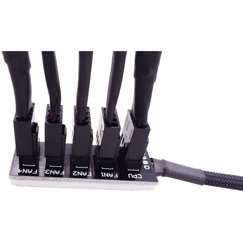 4- stifts pwm fläkt strömförsörjningskabel 1 to 5 hub splitter adapter för atx 4- stift /3- stift kylfläktar 3 pack