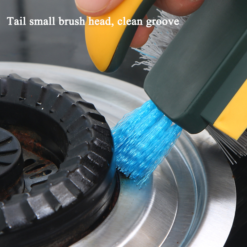 Household Cleaning Brush Kitchen Gadgets Tiles Window Trough 4in 1 V-shaped Brush for Kitchen Home Supplies Tools Bathroom