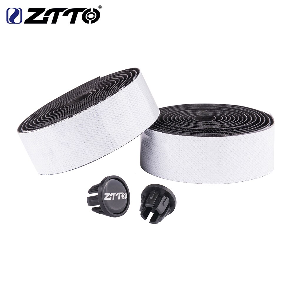 ZTTO Road Bike Bar Tape colorful Gradient color gold green teal Handlebar tapes EVA PU Tape Durable Shock-Proof Bartape BD3: BD5-White