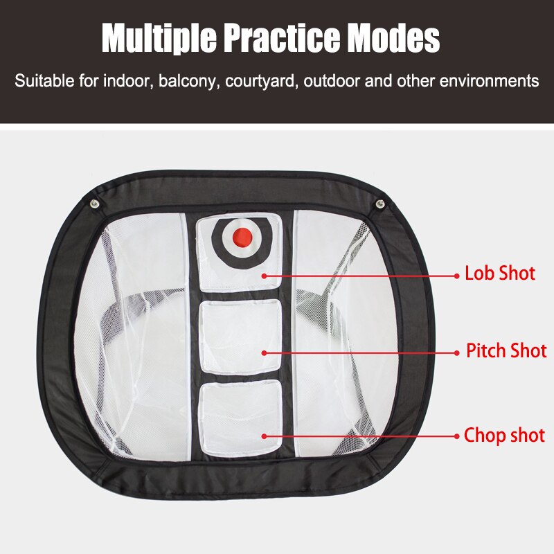 Portable Golf Practice Net Golf Indoor Outdoor Chipping Pitching Cages Mats Practice Easy Net Golf Aids Swing Exercise Training