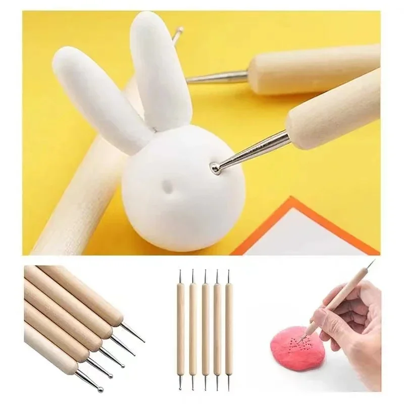 Pottery Tools For Sculpting Wax Carving Ceramic Polymer Clay Cutter Modeling Making Ceramic Set Shape Smoothing Wood Knife Klin