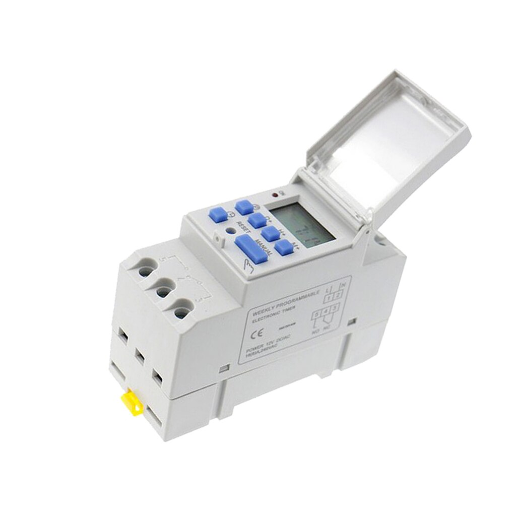 Temporizador DIN programable, AC 220V, LCD Digital, interruptor de tiempo, relé 16A