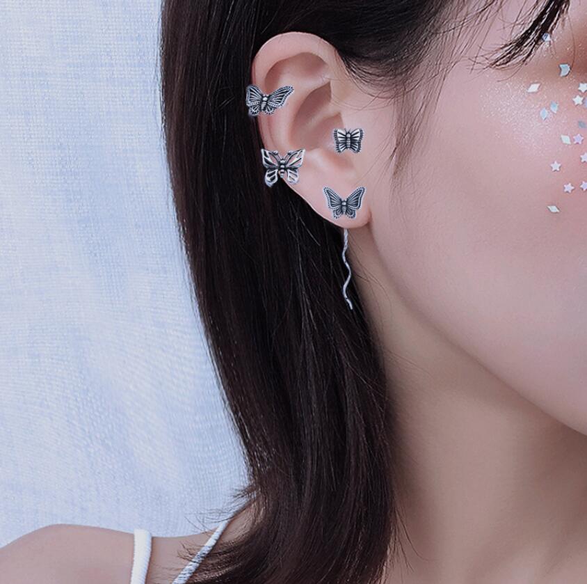 Oly2u – vestes d'oreilles Style bohémien, fée papillon délicate, exquise, esthétique, sans piercing, boucles d'oreilles pour femmes, bijoux Vintage