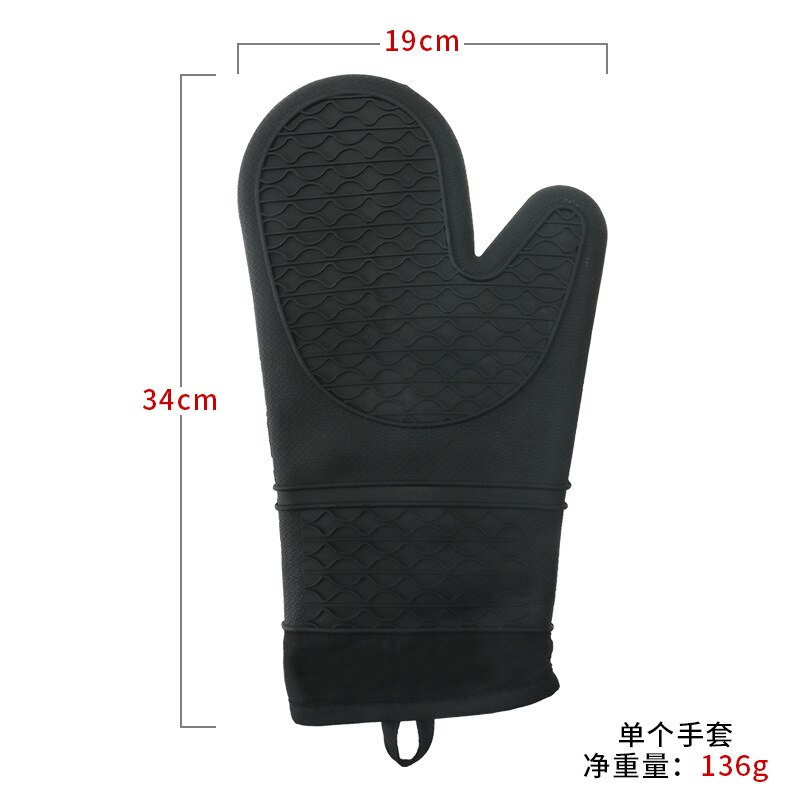 Outai Park Van 2 Siliconen Ovenwanten Magnetron Isolerende Handschoenen Hoge Temperatuur Bakken Anti-Brandwonden En Katoen: 4