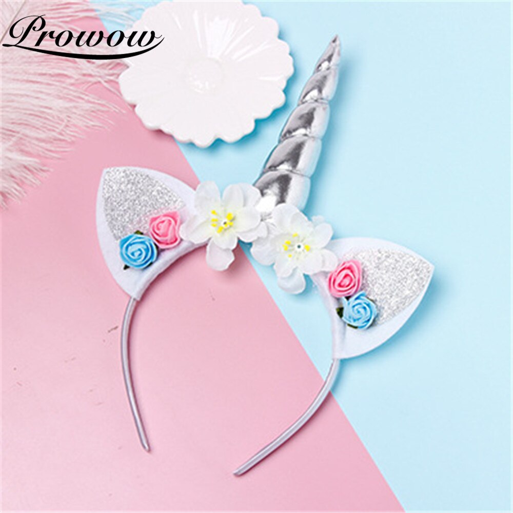 Prowow Fantasie Einhorn Diademe Für Mädchen Haarband Baby Mädchen Geburtstag Stirnband Kunststoff Prinzessin Haar Für Stirnband freundlicher Zubehör