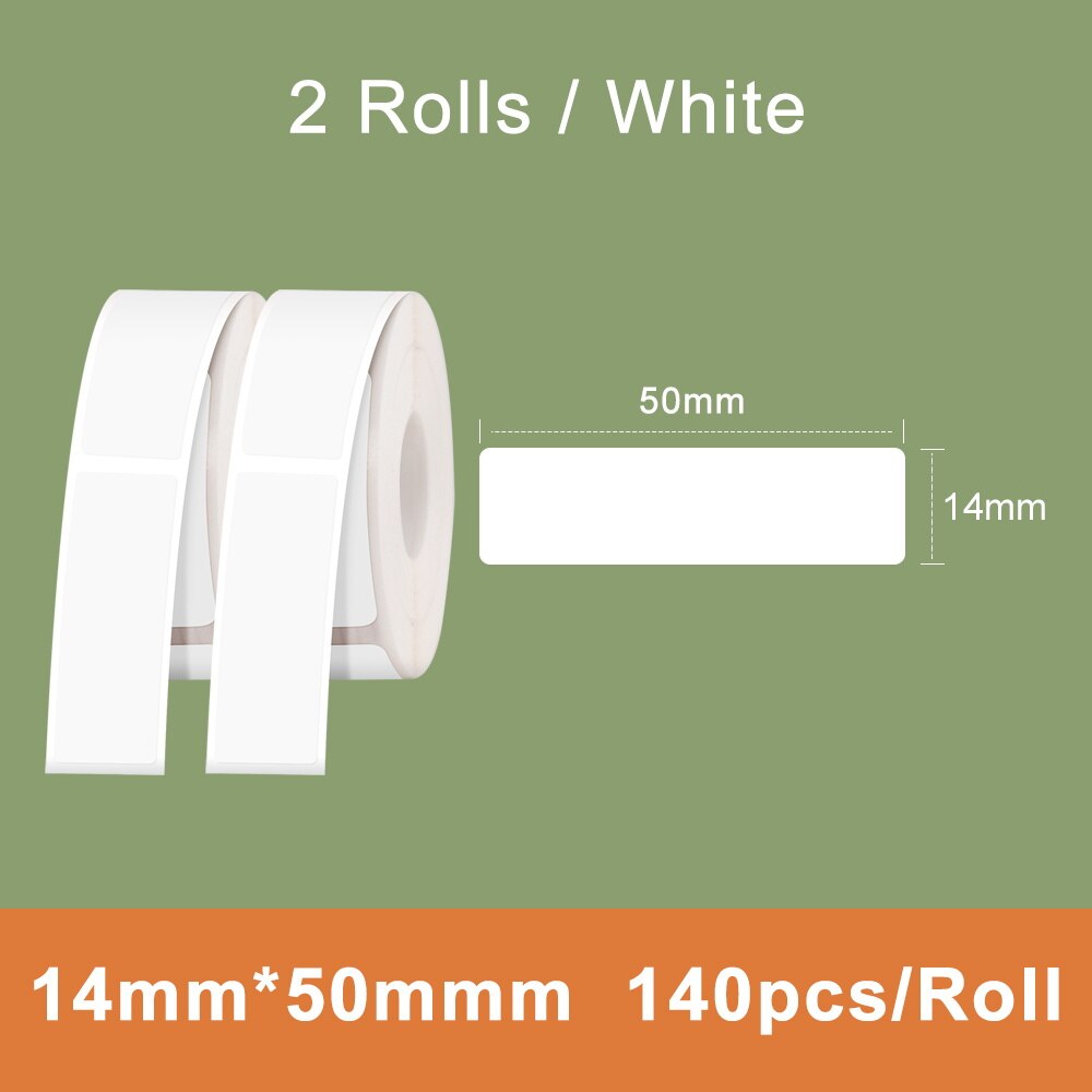 Supvan Mini Label Printer Paper Waterproof Anti-Oil Printing Label Price Label Pure Color Scratch-Resistant Label Sticker Paper: White Label E 2