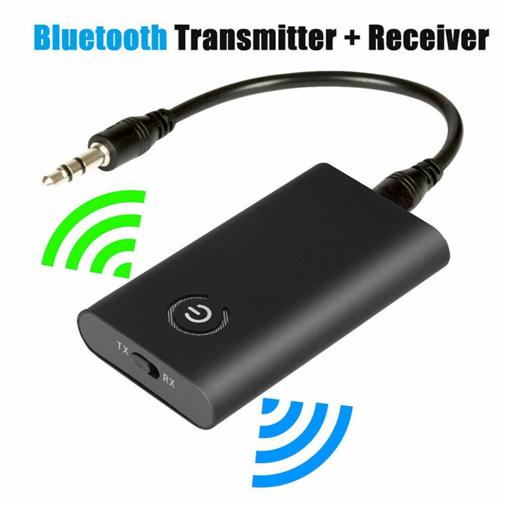 Bluetooth 2-In-1 Receiver Transmitter 3.5mm Jack Aux Audio Bluetooth 5.0 Adapter Compatible Android IOS Phone DVD Player