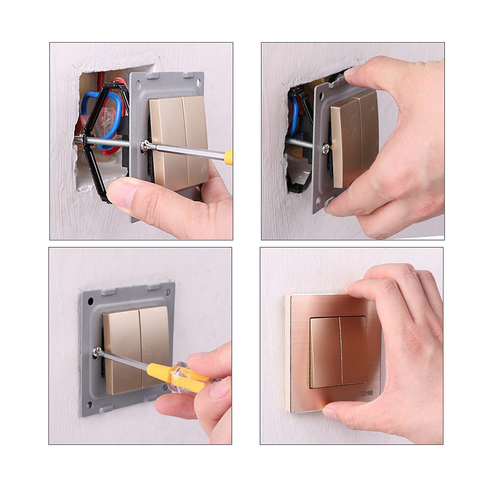1 Set (10pcs) Wall Switch Mount Box Repair Tool Secret Stash 118mm Switch Cassette Repairer Support Rod Electrician Accessories