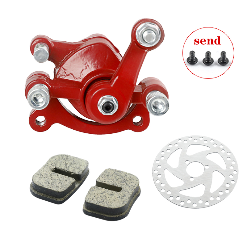 Accesorios de disco de freno para motocicleta, pinza de freno mecánica pequeña de cuatro ruedas de dos tiempos para Mini Scooter todoterreno de 49CC: Plata