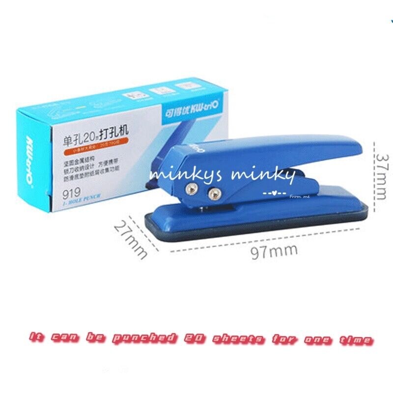 MINKYS Kawaii Binder Hole Punch For Journal Paper Ring DIY Paper Cutter Craft Machine Office School Stationery