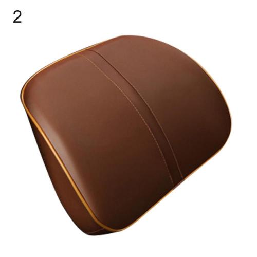 Car Memory Foam Travel Comfortable Neck Headrest Pillow Lumbar Support Cushion: Coffee LumbarSupport