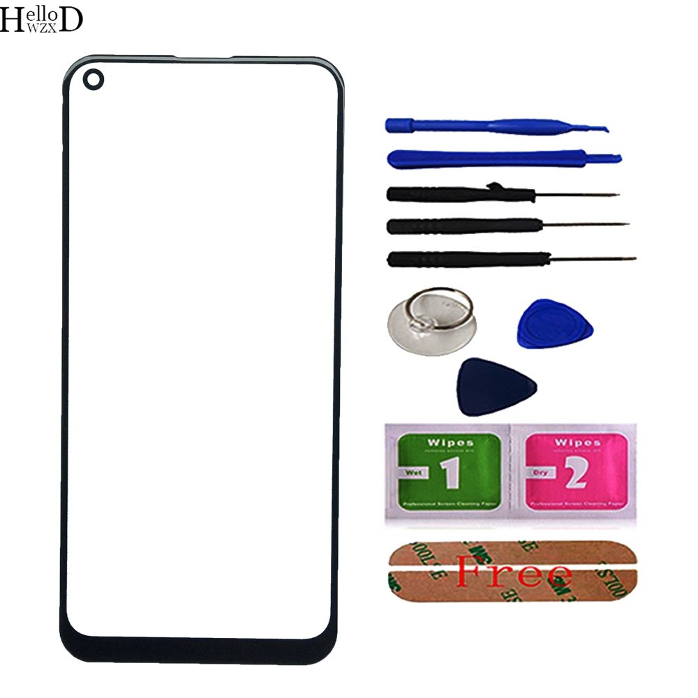 Mobile Front Glass For OUKITE C17 Pro Front Outer Glass Screen Lens Front Touch Screen Glass Outer Lens Tools 3M Glue Wipes