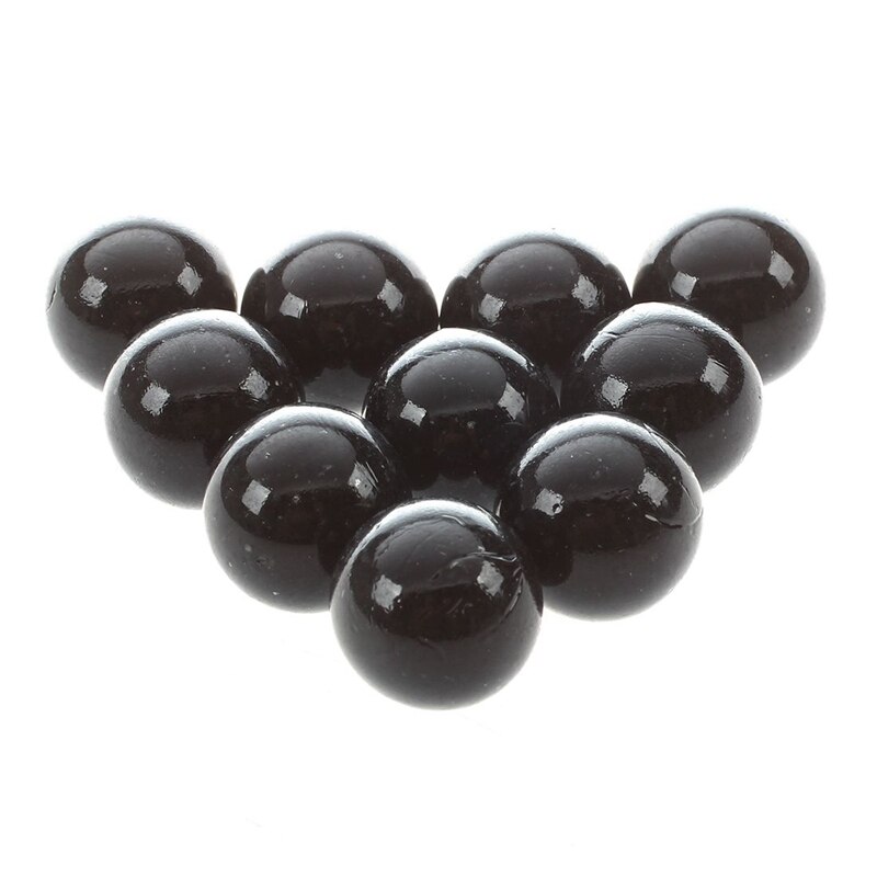 20 Pcs Knikkers 16Mm Glazen Knikkers Knicker Glas Ballen Decoratie Kleur Nuggets Speelgoed, 10 Pcs Black & 10 Pcs Wit