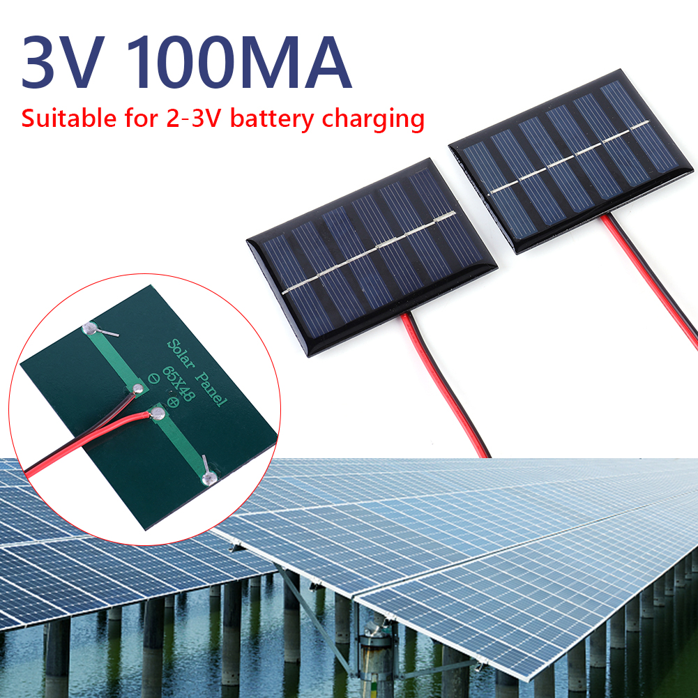 1w 3v 100ma diy ładowarka solarna power bank z kablem do ładowania 2-3v akumulatorów 1-10 szt. panel ładowarki solarnej do lampy wentylatora
