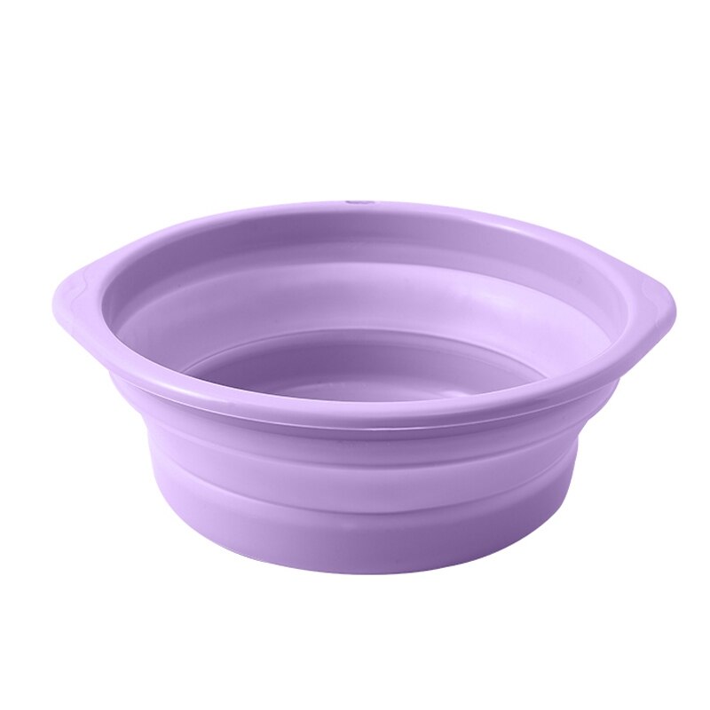 Plastic Folding Basin Portable Wash Basins Folding Laundry Bason Bathroom Kitchen AccessoriesTravel Outdoor Cam Folding Basin: Purple S
