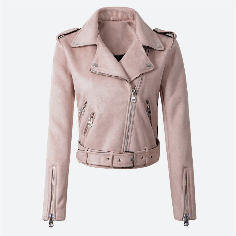 Mockajackor #39 damer kort motorcykelkappa dam biker faux pu jacka höst vinter jaqueta de couro