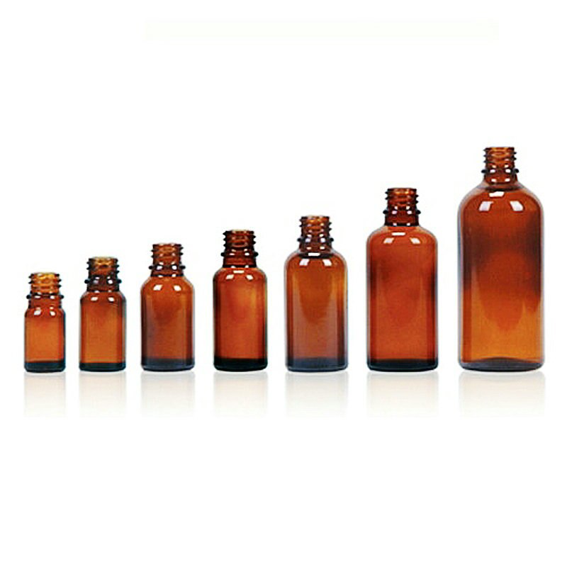 5pcs 20ml Amber Dropper Doseren Flessen DIN 18mm Bruin etherische olie fles cosmetische glazen flacon