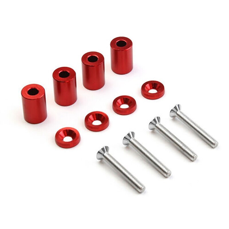 Red Bonnet Raisers Billet Hood Vent Spacer Riser Kits JDM Turbo Drift
