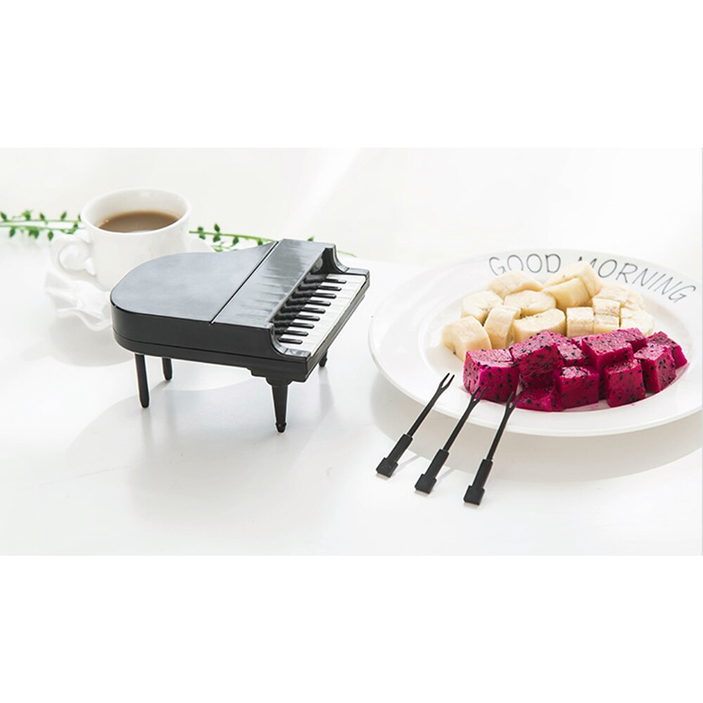 10 pièces/ensemble Piano Dessert fourchettes fruits fourchettes cuisine accessoires outils fruits collation cure-dents pics alimentaires