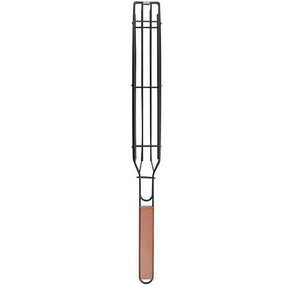 BBQ Grill Mesh Stainless Steel Barbecue Grilling Basket Portable Fish Grilling Mesh Barbecue Basket BBQ Tool Kitchen Accessories