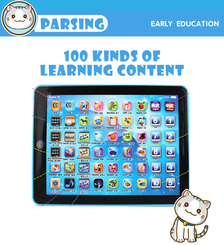 Kind Kids Computer Tablet Chinese Engels Leren Studie Machine Speelgoed Onderwijs Baby Kinderen Speelgoed Cadeau Voor Kinderen Grappige Oyuncak