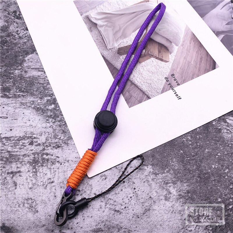 Lanyard for iPhone Mobile Phone Hand Straps Metal Clip Flashlight Lanyard Camera USB Holder ID Pass Card Name Badge Holder Keys: purple