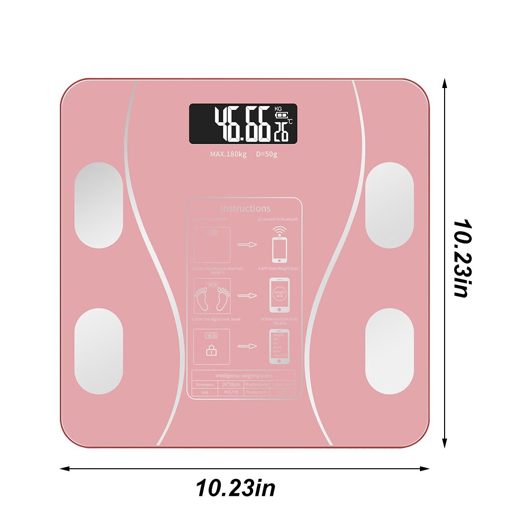 Body Fat Scale Smart Wireless Digital Bathroom Weight Scale Body Composition Analyzer With Smartphone App Bluetooth-compatible