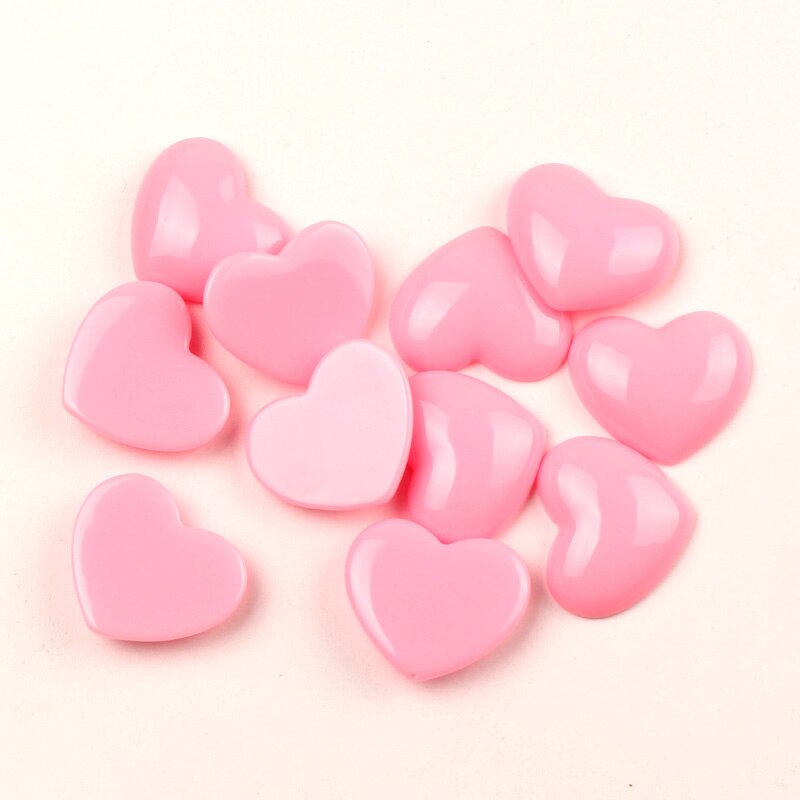 LF 30pcs Mixed Resin Heart Decoration Crafts Flatback Cabochon Embellishments For Scrapbooking Kawaii Cute Diy Accessories