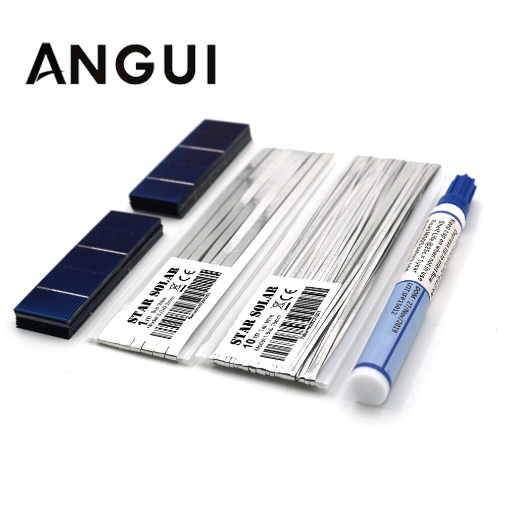 DIY Solar Panel 20 25 30 40 50 Watt 26 39 52 78 156 mm Charger Kit Polycrystall Solar Cell Tabbing Wire Busbar Flux Pen