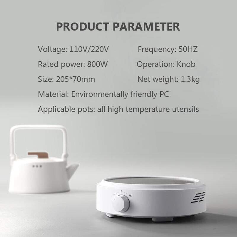 CUKYI-estufa eléctrica de cerámica de 110V/220V, 2 engranajes de potencia de fuego, perilla ajustable, Caldera de té portátil, estufa Universal impermeable, utensilios de cocina