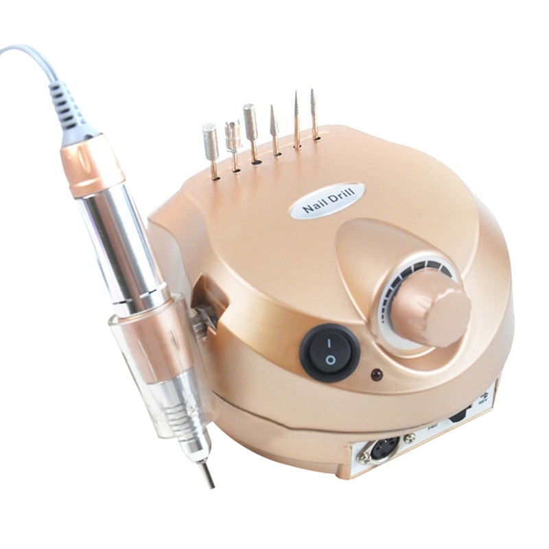 Appareil électrique de perceuse à ongles Machine pour manucure cuticule Gel dissolvant fraisage forets ensemble pédicure Machine meulage Eu Plu