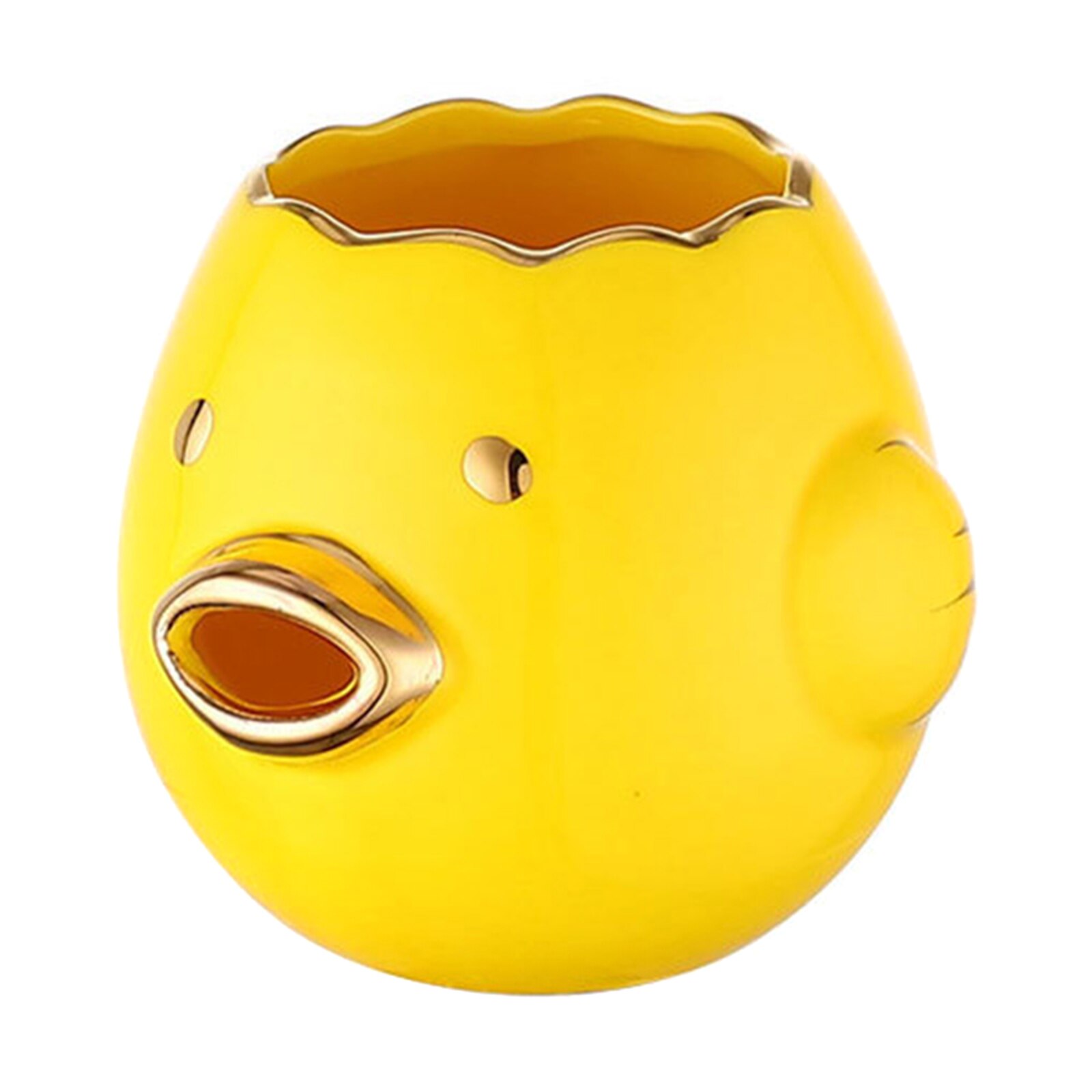 Egg Separator Ceramic Egg Yolk White Separator Cute Egg Yolk Separator Cartoon Cute Automatic Separation Kitchen Gadgets UND: Yellow B