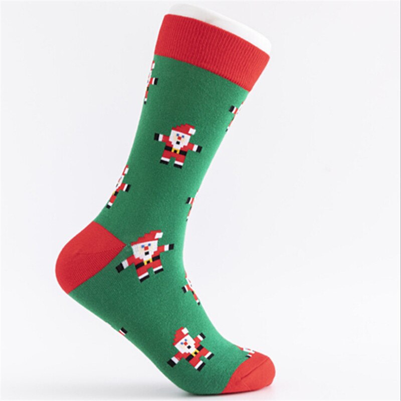 Hommes chaussettes de noël dessin animé imprimé dinosaure cerf côtelé fermeture nouveauté vêtements accessoires