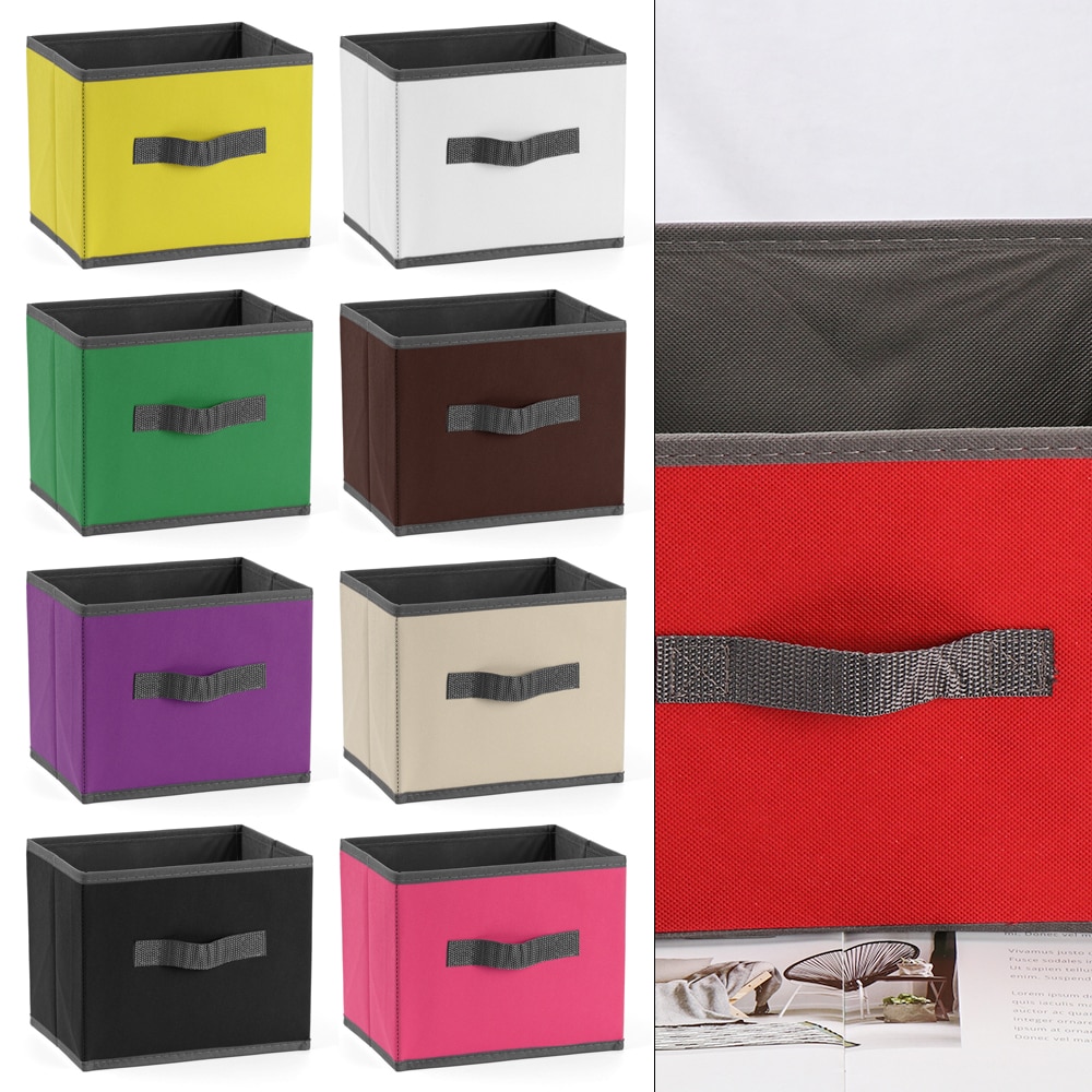 Canvas Foldable Square Felt Home Storage Collapsible Basket Bag Folding Box Nursery Underwear Magazine Organizer Laundry Basket