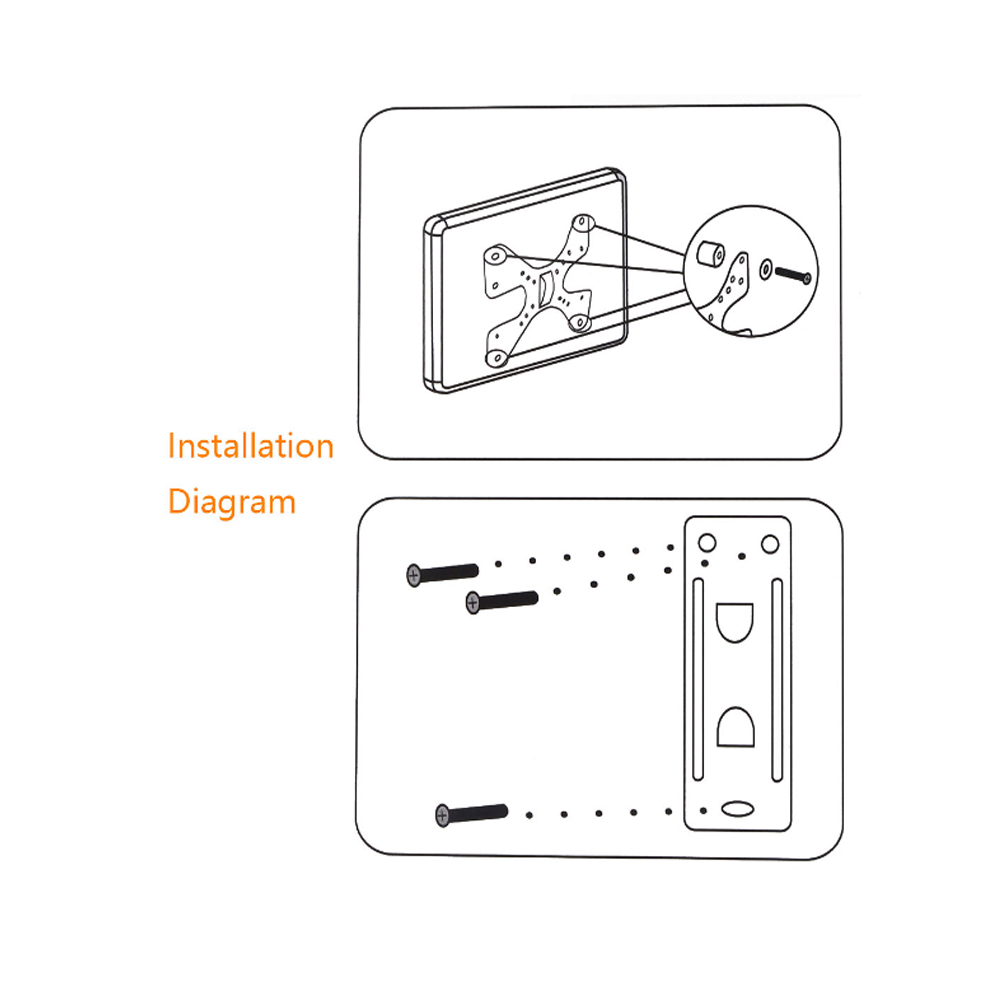 18KG réglable 14 - 42 pouces TV Support de montage mural écran plat TV Support de cadre 15 degrés inclinaison pour LCD moniteur LED plat Pan